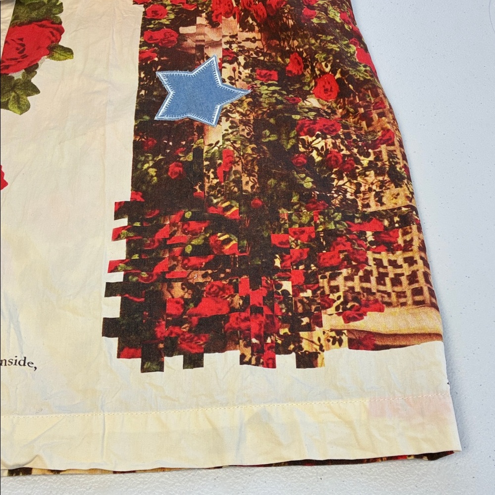House of Sunny Rose Garden Pants Cotton Drawstring Pockets Red Floral Revolve 8 - Picture 9 of 11